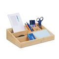 Schreibtisch Organizer Badorganizer Bambus Aufbewahrungsbox Kiste Büro-Organizer