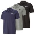 1 PUMA Herren Poloshirt mit gesticktem Logo Kragen schwarz Regular Fit sportlich