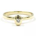 Ring mit Brillantsolitär Diamant 0,04 ct. in aus 14 Kt. 585 Gold Grösse 50 top