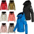 Marikoo Mountain Damen Übergangs Regenjacke Frühling Jacke Outdoor Kapuze Maliaa