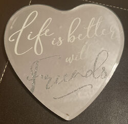 pretty next  Life Is Better With friends quote Hanging Ornament new