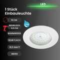 BRILONER Einbauleuchte Attach LED Outdoor Downlight Deckenleuchte Weiß