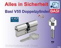 Basi Doppelzylinder V55, verschiedenschliessend, Code Karte, Bohrmuldenschlüssel