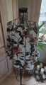 Damen Bluse T-Shirt Oberteil Langarm Gr. 40 | 42 | L | XL Bunt mit Blumenmuster 
