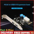 2 Ports USB 3.0 PCI-e Erweiterungskarte PCI Express PCIE auf USB Hub 20-poliger Adapter