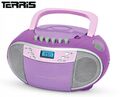 Terris CD Player Radio Kassetten Rekorder Stereoanlage Boombox Kinder Tragbar