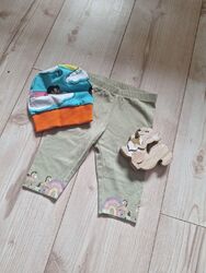 2er Set Baby Leggings + Mütze (Handmade) Mädchen Gr. 80 Topolino & Handmade 