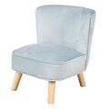 Roba Kindersessel Lil Sofa bequemer Sessel mit Holzfüßen Sky/Hellblau NEU