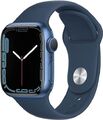 Apple Watch Series 7 45 mm Aluminiumgehäuse blau am Sportarmband abyssblau [Wi-F