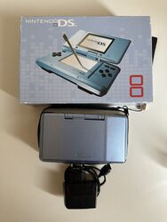 Nintendo DS NTR-001 Blau OVP | Gehäuse Schaden | Beschreibung Lesen