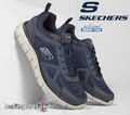 SKECHERS HERRENSCHUHE MARINEBLAU WANDERN MEMORY SCHAUM WEICHE SKIZZIERER TRAININGSSCHUHE BLAU