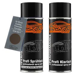 Lack Spraydosen Set für Buick Cadillac Chevrolet GQK 891T Gunsmoke Grey Metallic