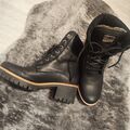 Panama Jack Stiefelette Stiefel Winter Leder Lammfell Schwarz 39 TOP Zustand 