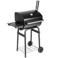 Holzkohlegrill mit Deckel und Thermometer Standgrill Kohlegrill schwarz B-Ware