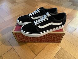 Neupreis 75€ Vans Ward Old skool Skateschuhe Sneaker Schwarz/Weiß Gr.42,5 in OVP