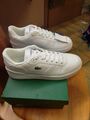 Lacoste Sneaker Low T-Clip Set Weiß Gr. 43 NEU Original Verpackt