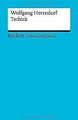 Lektüreschlüssel zu Wolfgang Herrndorf: Tschick von Scho... | Buch | Zustand gut