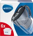 BRITA Wasserfilter-Kanne Marella grau (2,4l) inkl. 6 MAXTRA+ Filterkartuschen