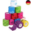 12 Rollen Selbsthaftende Bandage Kohäsive Bandage Selbstklebender Verband 