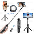 Bluetooth Selfie Stick Stativ für Smartphone iPhone 16 15 14 13 Pro Max, Samsung