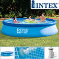 Intex 396x84 cm Swimming Pool Schwimmbecken Schwimmbad Planschbecken mit Pumpe