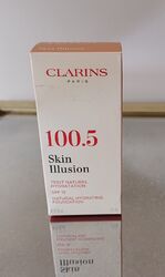 Neu verpackt Clarins Skin Illusion feuchtigkeitsspendende Foundation 30 ml LSF 15 100,5 (Creme)