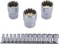 HASKYY® 1/4" Multi-Steckschlüssel-Set-Satz 4-14mm Nuss-Stecknüsse 6-12-Kant