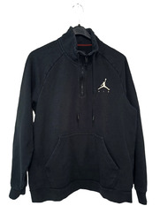 NIKE AIR JORDAN Herren Half Zip Sweatshirt Gr. M / S Pullover schwarz AV3143-010