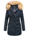 Marikoo Karmaa Damen Winter Jacke Stepp Parka Mantel Winterjacke warm gefüttert