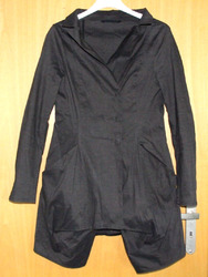 Annette Görtz 36 Jacke Gehrock Graphitgrau Leinen-Stretch von Rundholz Bout Neuw