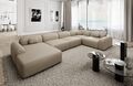 Sofa Leder Wohnlandschaft Designercouch Ledersofa Ledercouch BARCELONA U FORM