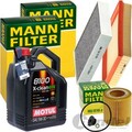 MANN INSPEKTIONSPAKET+5L MOTUL EFE 5W-30 ÖL passend für BMW 1er F20 3er F30 4er