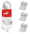 Puma Unisex Sneaker Socken im Retro Design knöchelhoch für Damen Herren 3er Pack