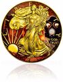 ARMAGEDDON OUTBREAK EAGLES  2017 1 Oz American Eagle Coin and 24K Gold Gilded