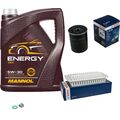 BOSCH Inspektionspaket 5 L MANNOL Energy 5W-30 für Toyota Avensis Station Wagon