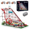 Mould King 11014 Rot Achterbahn Red Roller Coaster Klemmbaustein Spielzeug RC