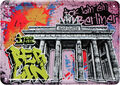 Blechpostkarte Berlin I WAS HERE ICH BIN EIN BERLINER 10cm x 14,5cm *