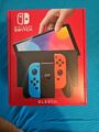 Nintendo Switch OLED-Modell HEG-001 64GB Spielekonsole - Schwarz/Neon-Blau