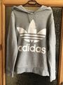 Adidas Hoodie Grau mit Logo Applikation Sweatshirt Gr. 42 