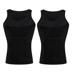 Herren Bauchweg Shirt Shapewear Unterhemd Kompression Tank Top Mieder Weste DEU