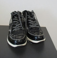 CR 3838  TamarisDamen Sneaker knöchelhoch Gr.38 Lackleder schwarz silber Glitzer