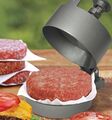 Burger Presse Patty Maker & Papier Handbuch Silber verstellbar Rindfleisch Hamburger Smash