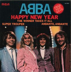 ABBA Happy New Year - Limited Clear with Blue Splatter (Schallplatte)