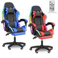 Gaming Stuhl  RGB LED Beleuchtung Gamer Sessel Gaming Chair Gamingstuhl 150KG DE