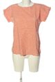 PETER HAHN Kurzarm-Bluse Damen Gr. DE 36 hellorange-weiß Casual-Look