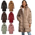 Marikoo Damen Winterjacke Stepp Jacke Anorak Parka Warm Mantel Kapuze Yuikoo NEU