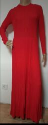 Marc Cain Rotes Maxikleid, Strickkleid Langarm Gr N 3 38 wie neu