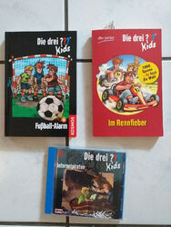 Die drei ??? Kids 2 Bücher 1 Hör CD Im Rennfieber Fußball-Alarm Internetpiraten