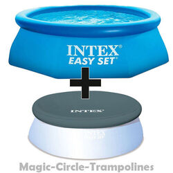 Intex Easy Set Quick Up Pool Planschbecken 305 x 76 cm mit abdeckplane 305