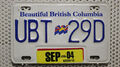 ► Kanada BRITISH COLUMBIA Motorrad Nummernschild Canada Biker Kennzeichen UBT